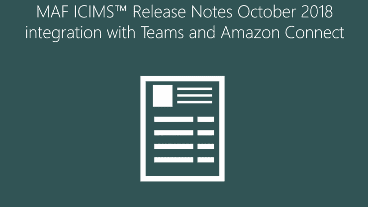 MAF ICIMS Unified Communications Reporting V3 Released