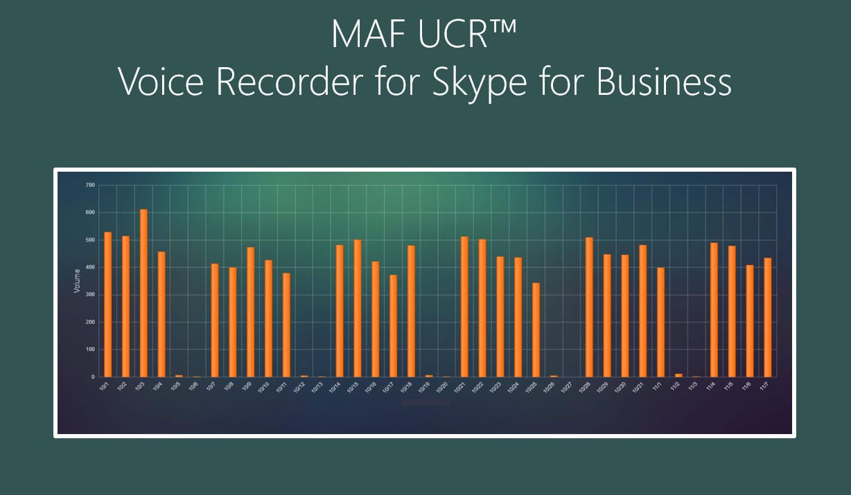 MAF UCR™ Voice Recorder for Skype for Business